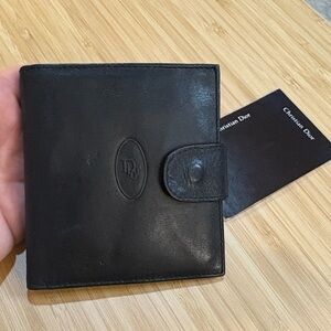 Christian Dior Black Leather Wallet